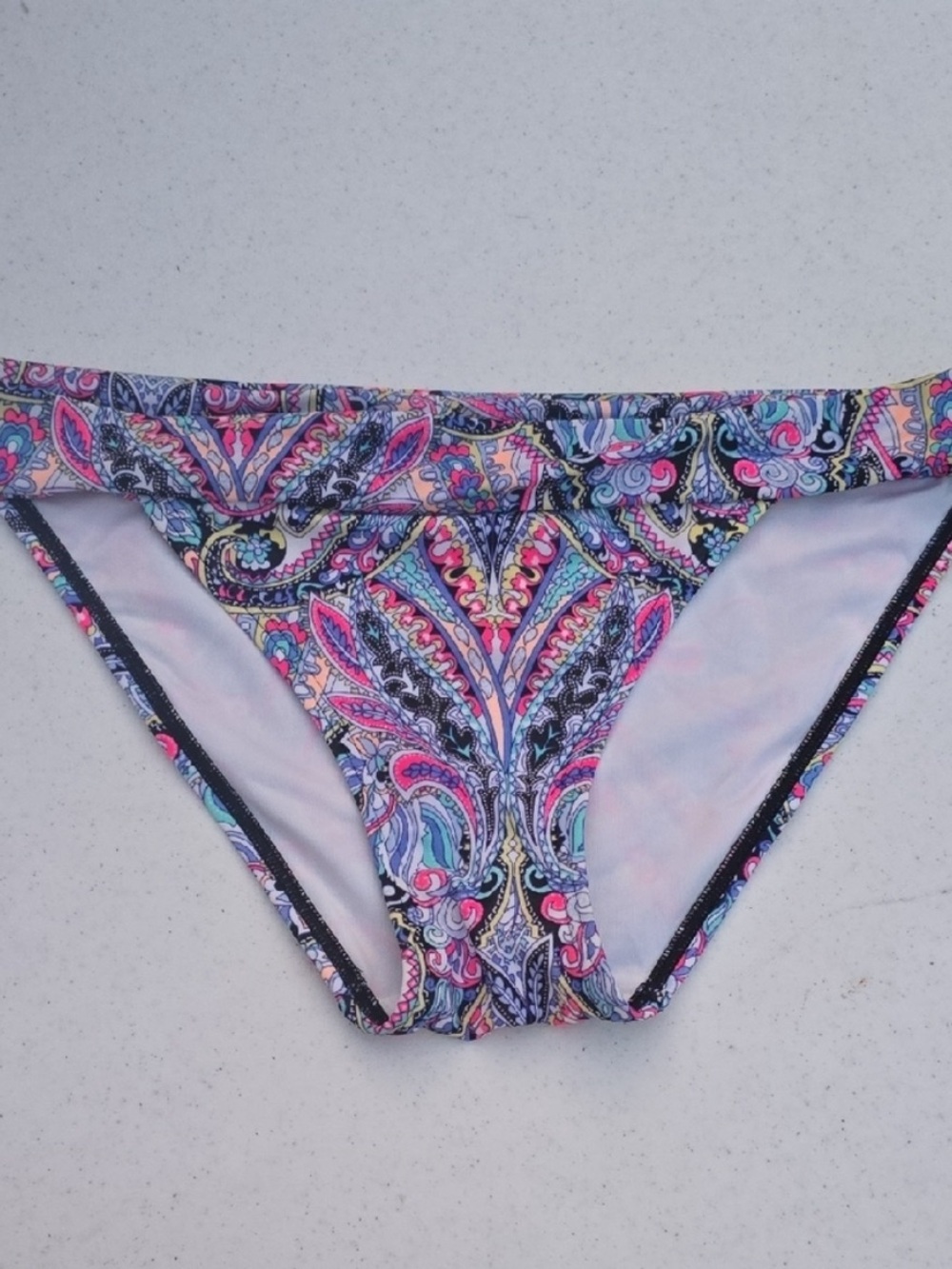 Victoria's Secret Paisley Print Bikini - Pink, Blue, Black